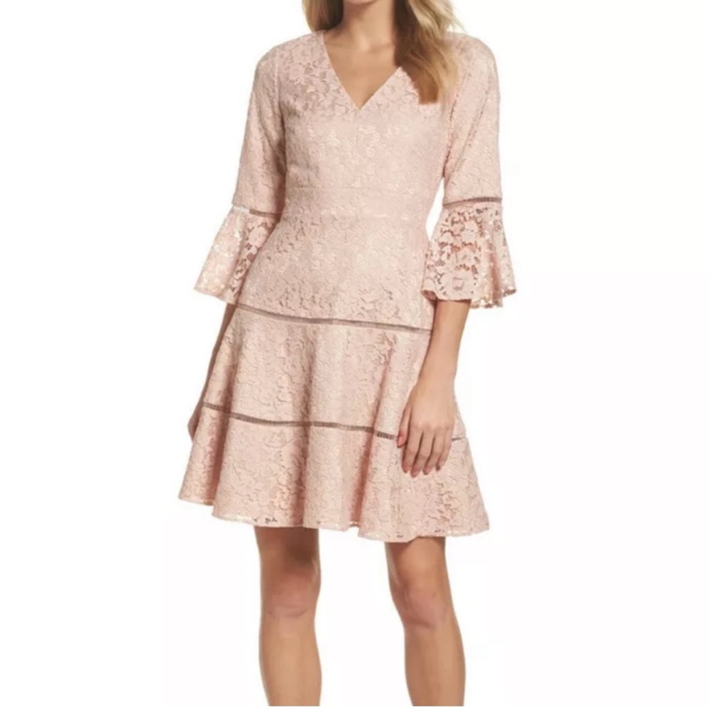 Eliza J Light Pink Lace Dress 6P